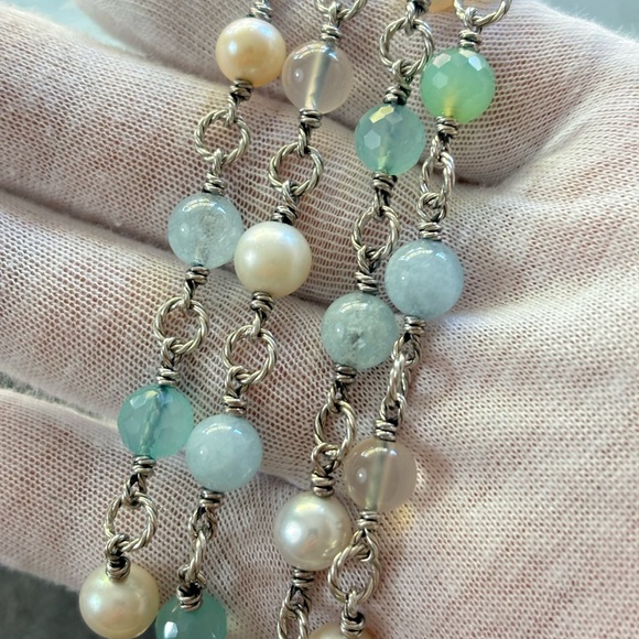 David Yurman Multi-Stone Venetian Quatrefoil Necklace 40" - Picture 2 of 10